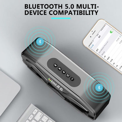 Bluetooth Speaker LED  Wireless  FM Radio Alarm Clock