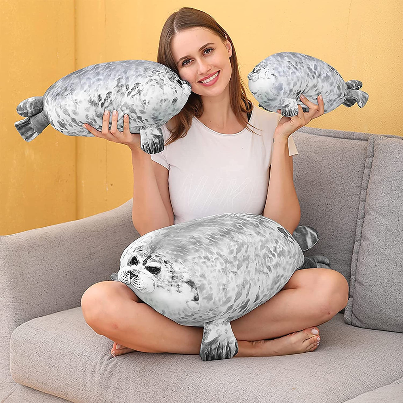 Cuddly Seal Shaped Throw Pillows - GiddyGoatStore