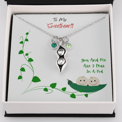 Two Peas In A Pod Necklace - GiddyGoatStore