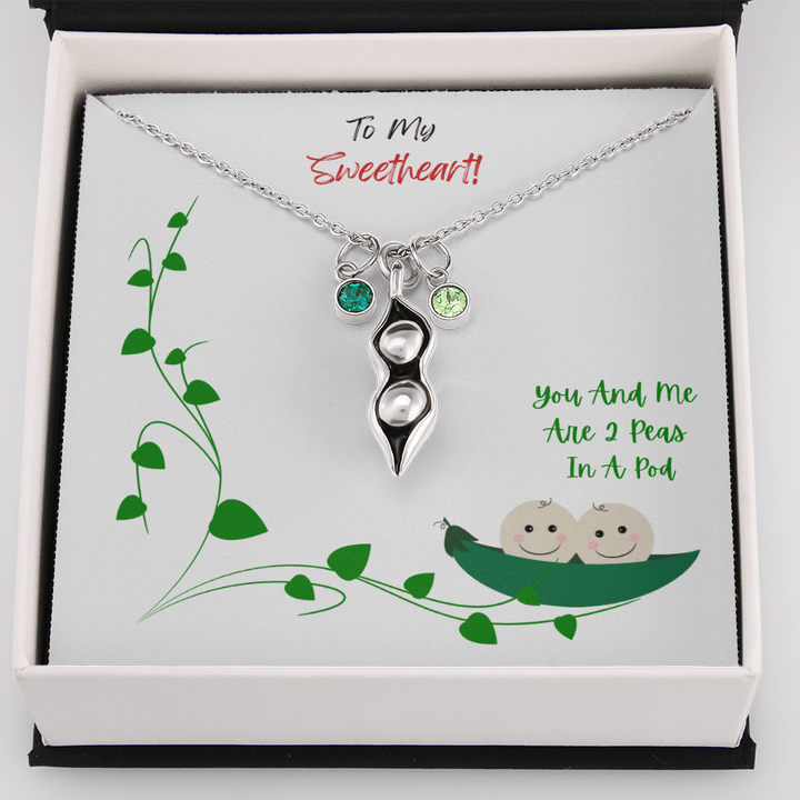 Two Peas In A Pod Necklace - GiddyGoatStore