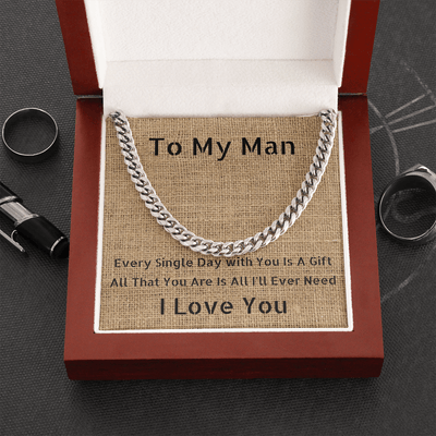 "To My Man" Cuban Link Chain - GiddyGoatStore