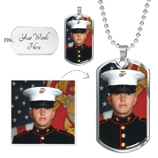 Personalized ~ Military Ball Chain Luxury Dog Tag