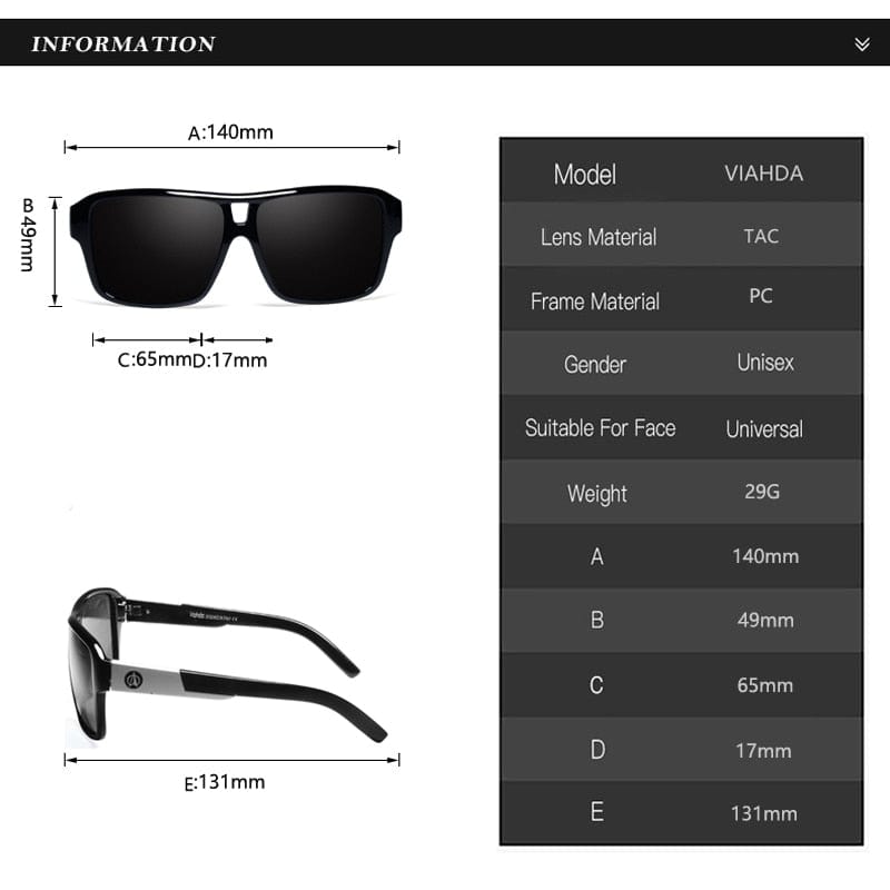 Sunglasses ~ Viahda Polarized  -  Men's - GiddyGoatStore