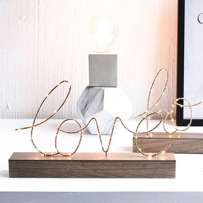 LED Love and Home Table Lamp