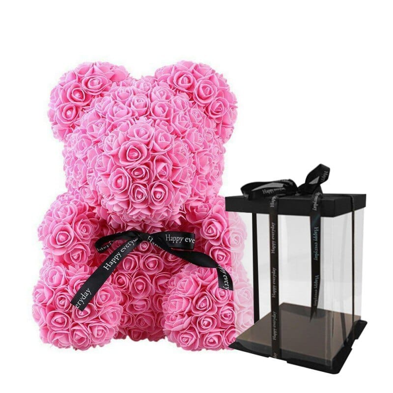 Luxury Faux Rose Teddy Bear - GiddyGoatStore