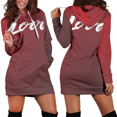 Hoodie Dress - Love - GiddyGoatStore