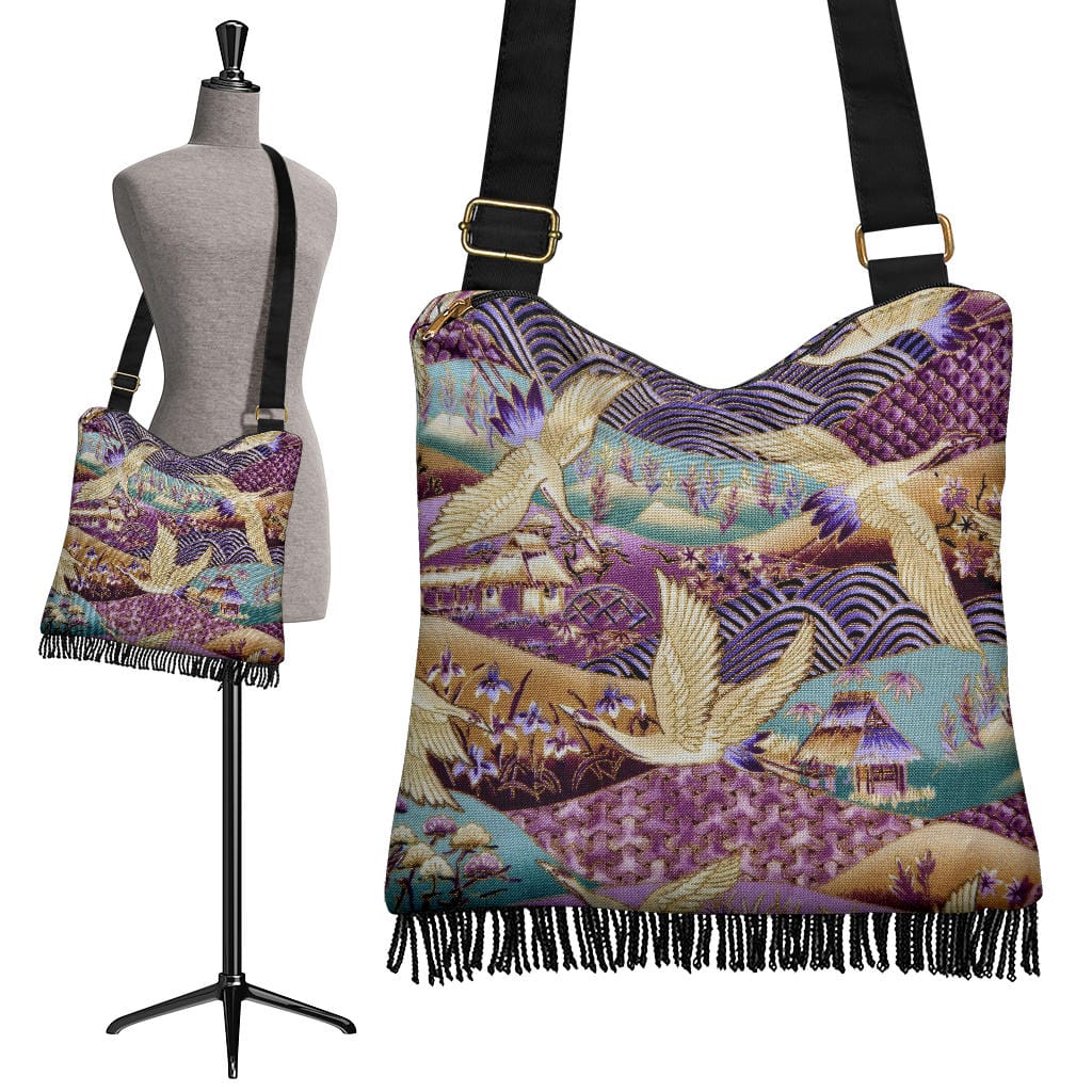 Boho - Purple Cranes - GiddyGoatStore