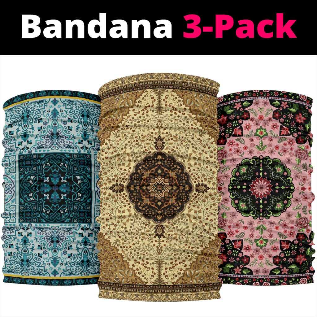 Bandana 3-Pack - Oriental Mandala Designs - GiddyGoatStore