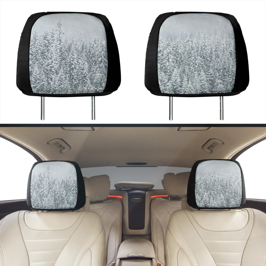 Headrest Cover - Winter Forest - GiddyGoatStore