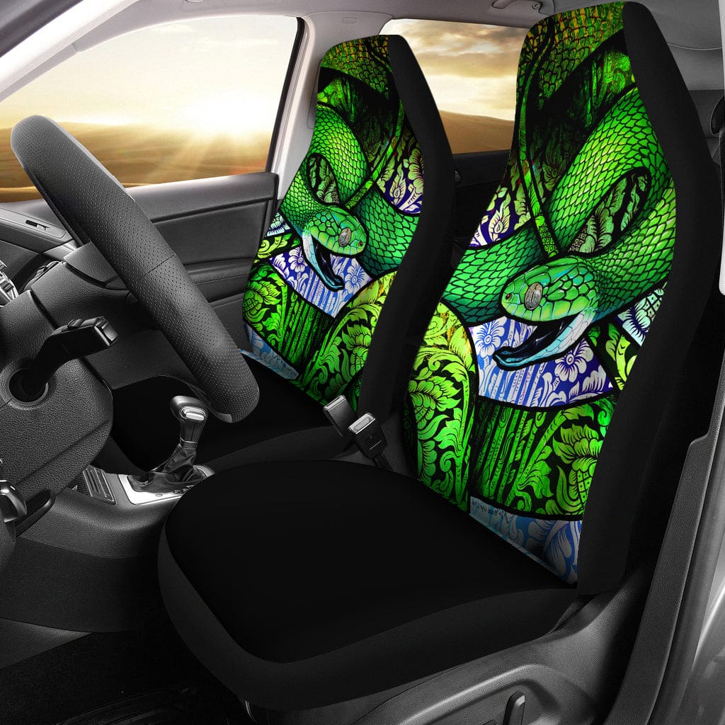 Seat Covers - Green Snake - GiddyGoatStore