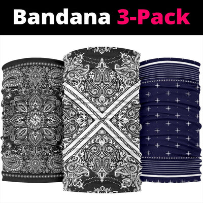 Bandana 3-Pack - Unisex Paterns - GiddyGoatStore