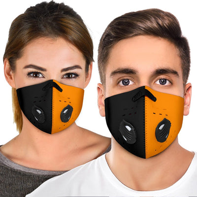 Premium Face Mask - Black Orange AloK2 - GiddyGoatStore