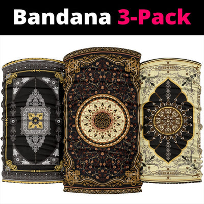 Bandana 3-Pack - Luxury Oriental Mandala - GiddyGoatStore
