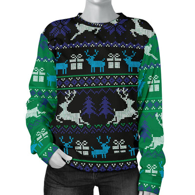 Sweater - Ugly Christmas Green and Blue - GiddyGoatStore