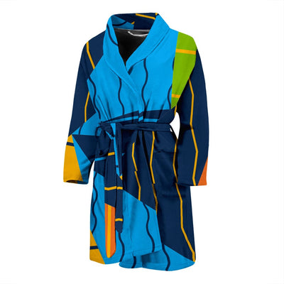 Bath Robe - Triangles And Lines Men's - GiddyGoatStore