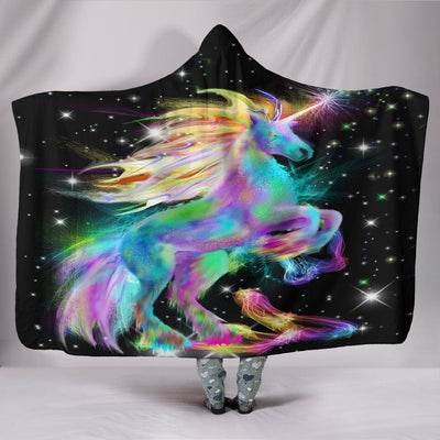 Hooded Blanket - Galaxy Unicorn - GiddyGoatStore
