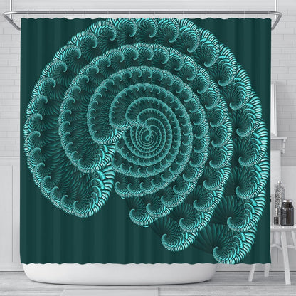 Shower Curtain ~ Blue Seashell