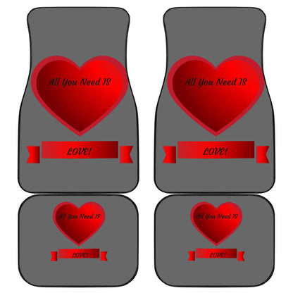 Car Floor Mats - All You Need Is Love