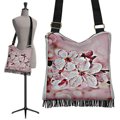 Boho - Pictorial Cherry Blossoms Floral Embosses - GiddyGoatStore