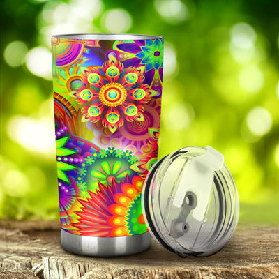 Tumbler - Abstract Bright Floral - GiddyGoatStore