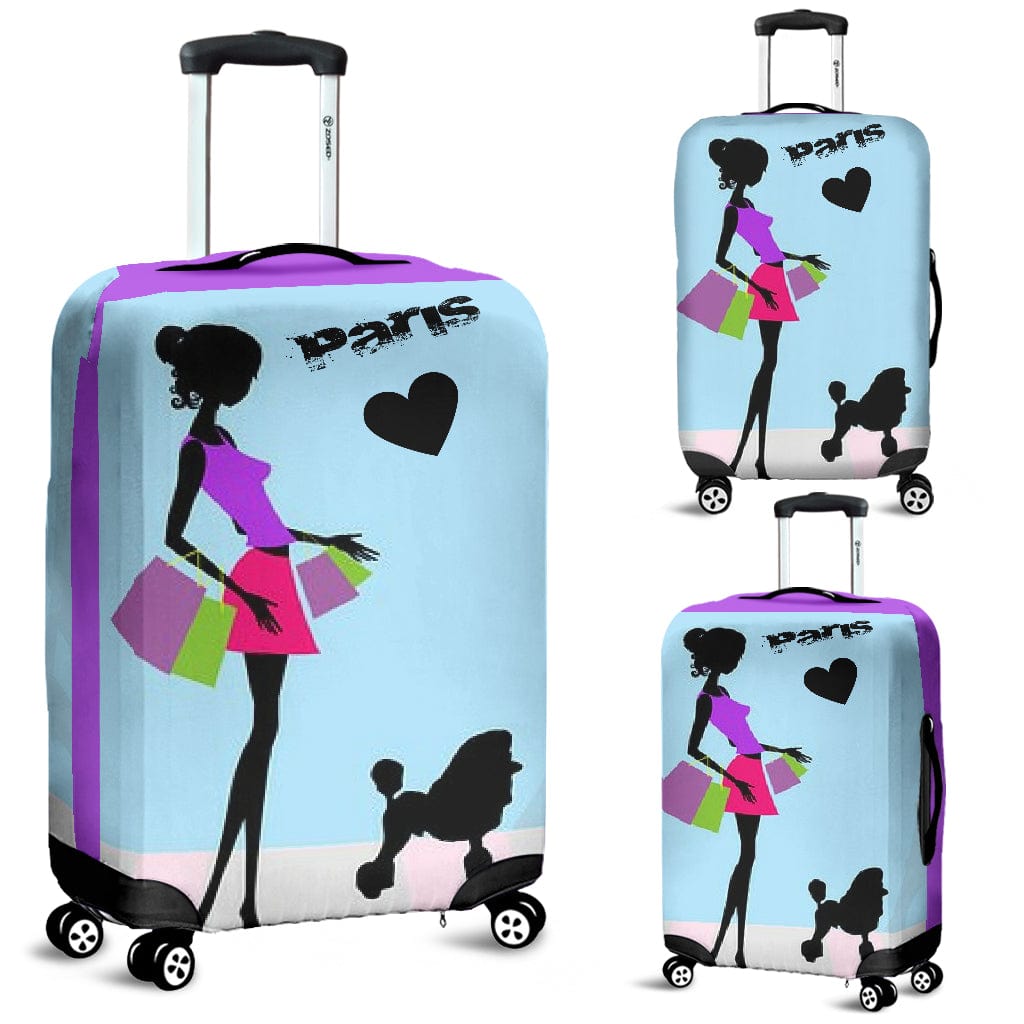 Luggage Covers - Shopping In Paris - GiddyGoatStore