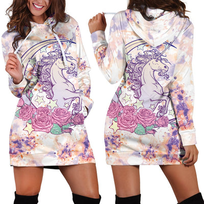Hoodie Dress - Unicorn 1 - GiddyGoatStore