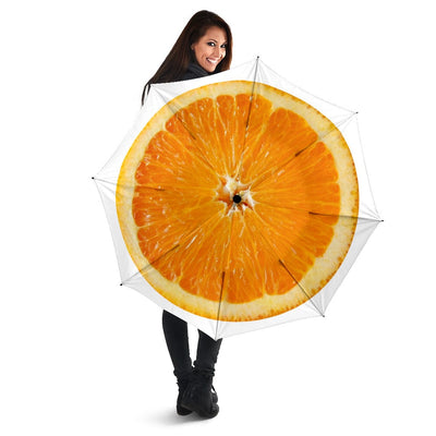 Umbrella - White Orange - GiddyGoatStore