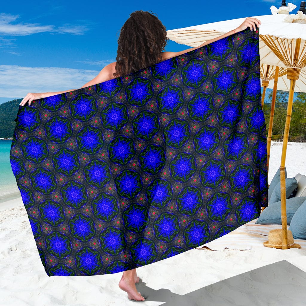 Sarong - Blue Star Pattern - GiddyGoatStore