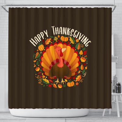 Shower Curtain - Happy Thanksgiving - GiddyGoatStore