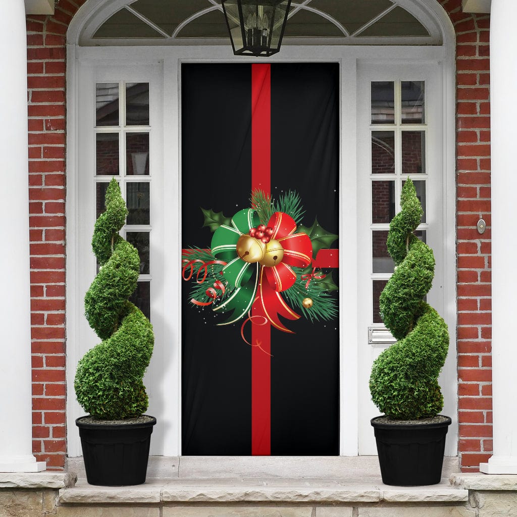 Door Sock - Christmas Decor Bow (Black) - GiddyGoatStore