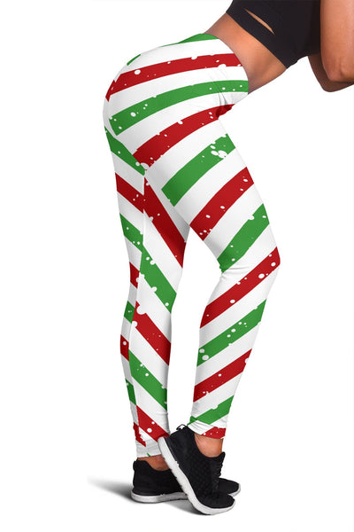 Leggings - Candy Cane Christmas - GiddyGoatStore