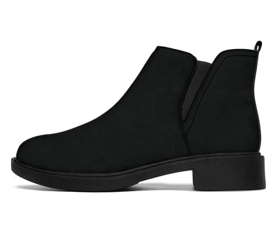 Suede Boots - Vegan Black Fashion - GiddyGoatStore