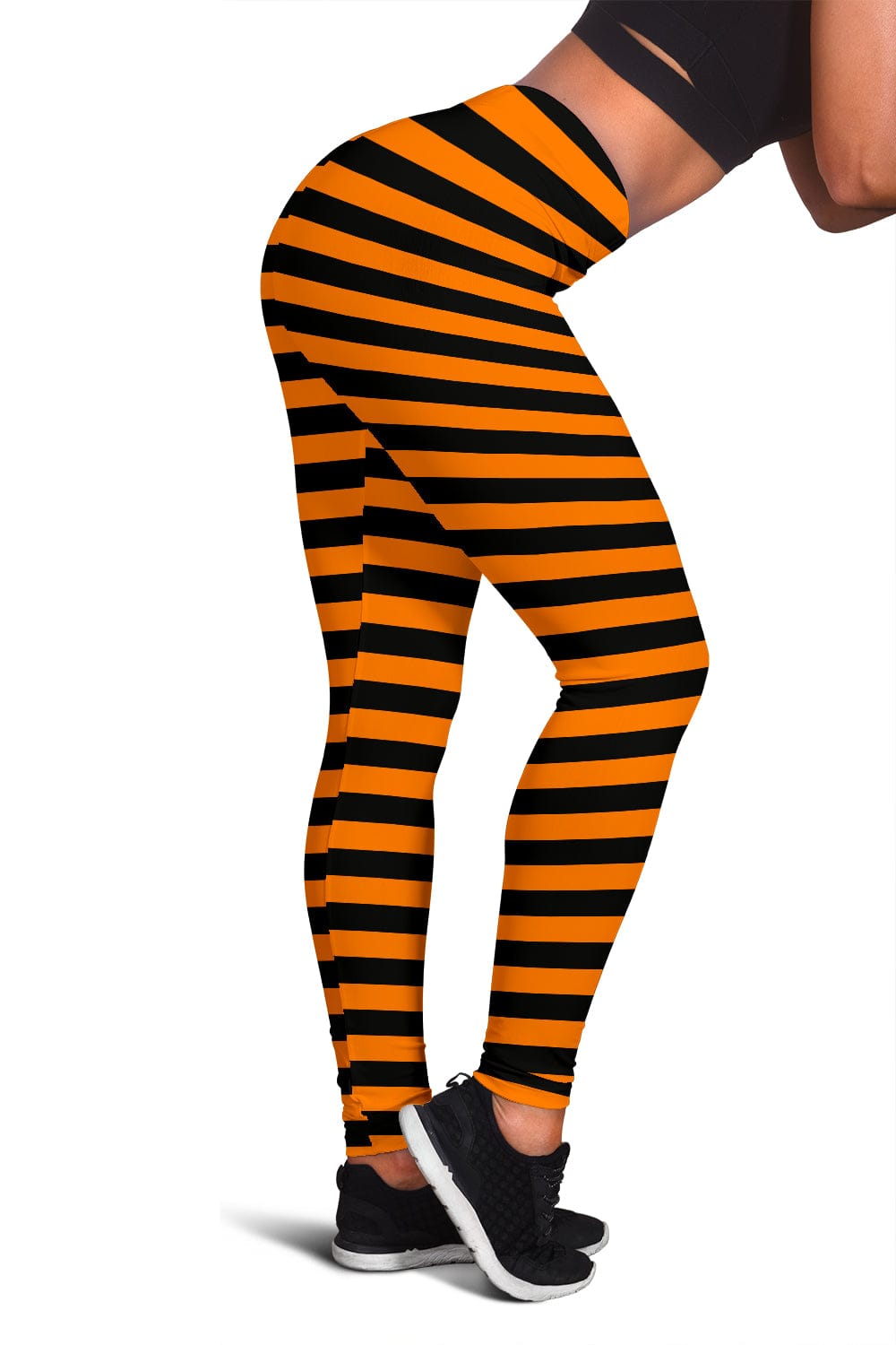 Leggings - Halloween Striped - GiddyGoatStore