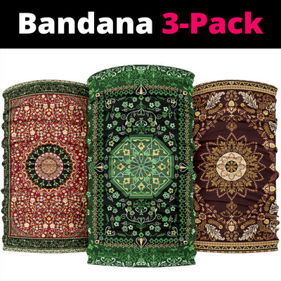 Bandana 3-Pack - Oriental Mandala Design - GiddyGoatStore
