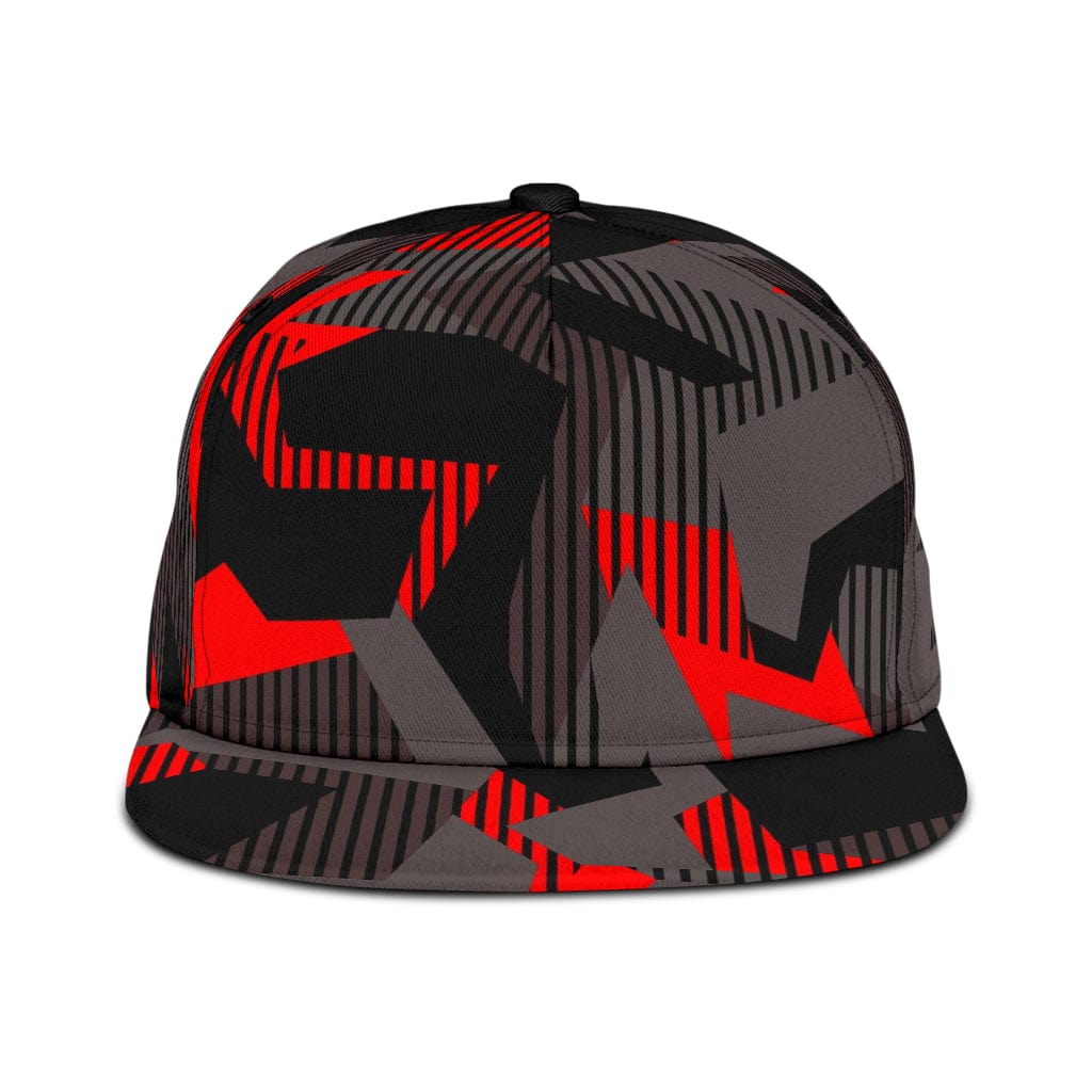 Snapback Hat - Red and Gray Camo - GiddyGoatStore