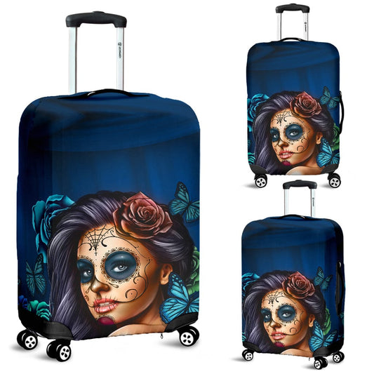 Luggage Covers- Turquoise Calavera Collection