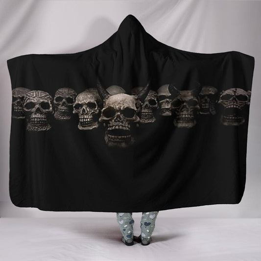 Hooded Blanket ~ Skulls