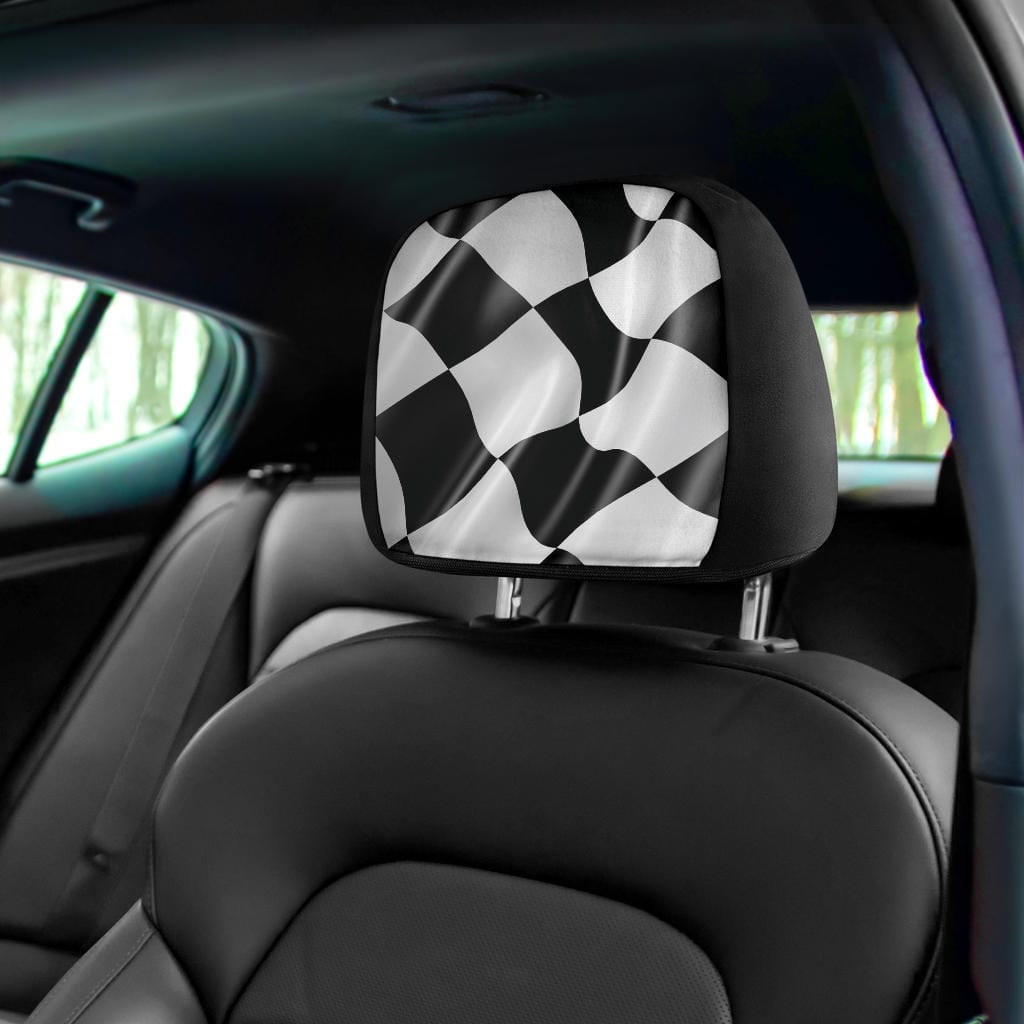 Headrest Cover - Checkered Flag