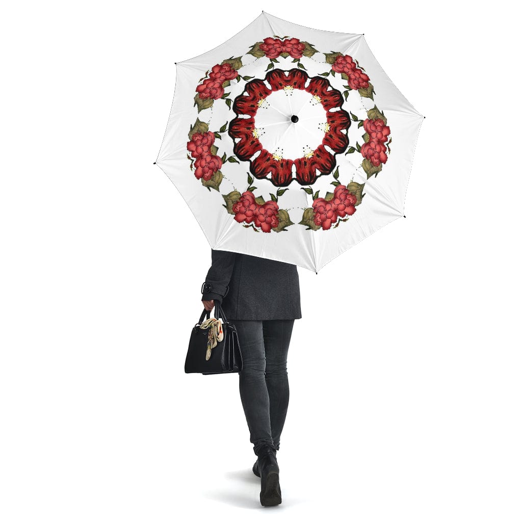 Umbrella - Burgundy Flowers
