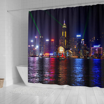 Shower Curtain ~ Hong Kong At Night