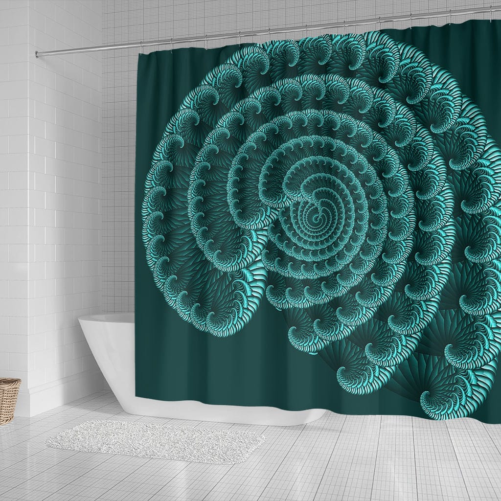 Shower Curtain ~ Blue Seashell