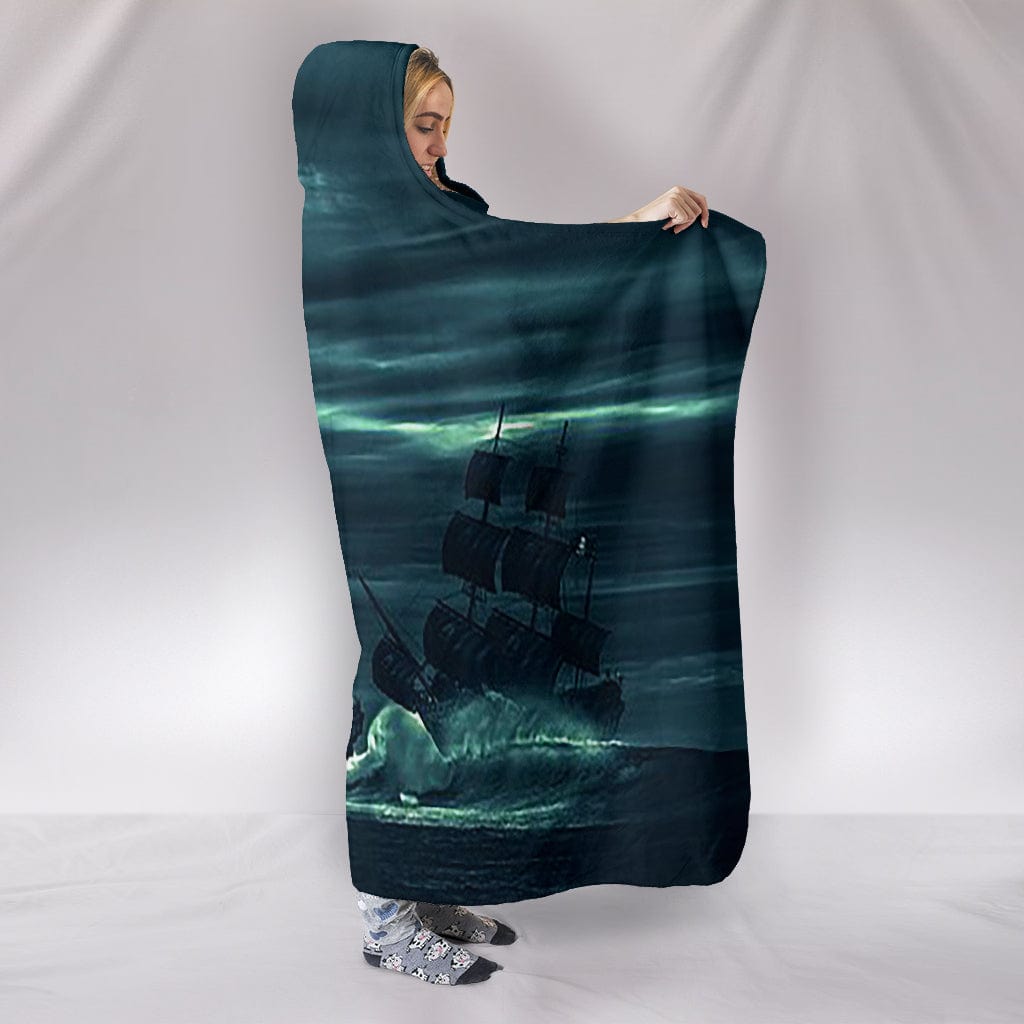 Hooded Blanket ~ Pirate Ship - GiddyGoatStore