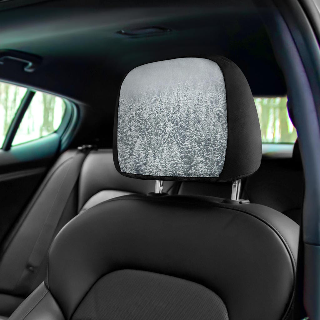 Headrest Cover - Winter Forest - GiddyGoatStore