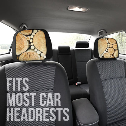 Headrest Cover - Wooden Heart