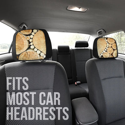 Headrest Cover - Wooden Heart - GiddyGoatStore