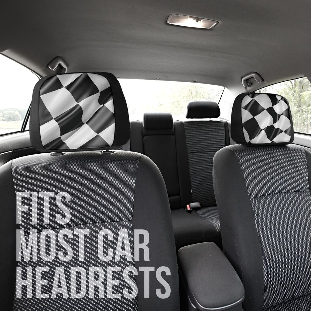 Headrest Cover - Checkered Flag
