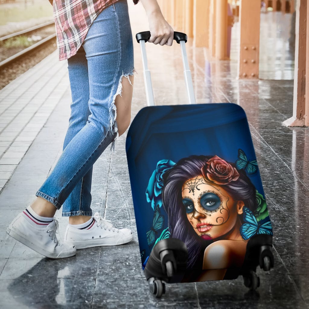 Luggage Covers- Turquoise Calavera Collection
