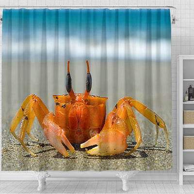 Shower Curtain ~ Crab - GiddyGoatStore