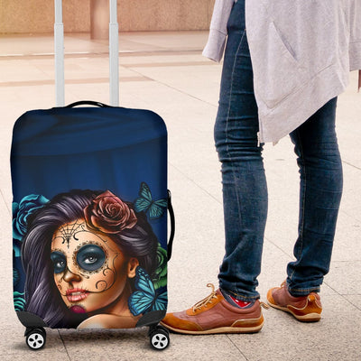 Luggage Covers- Turquoise Calavera Collection - GiddyGoatStore