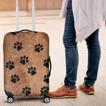 Luggage Cover ~ Brown Paw Print